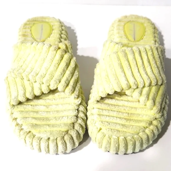 NEW Free People Two Days in Ibiza Key Lime Terry Cloth Platform Sandals Size 9.5 - Picture 13 of 13
